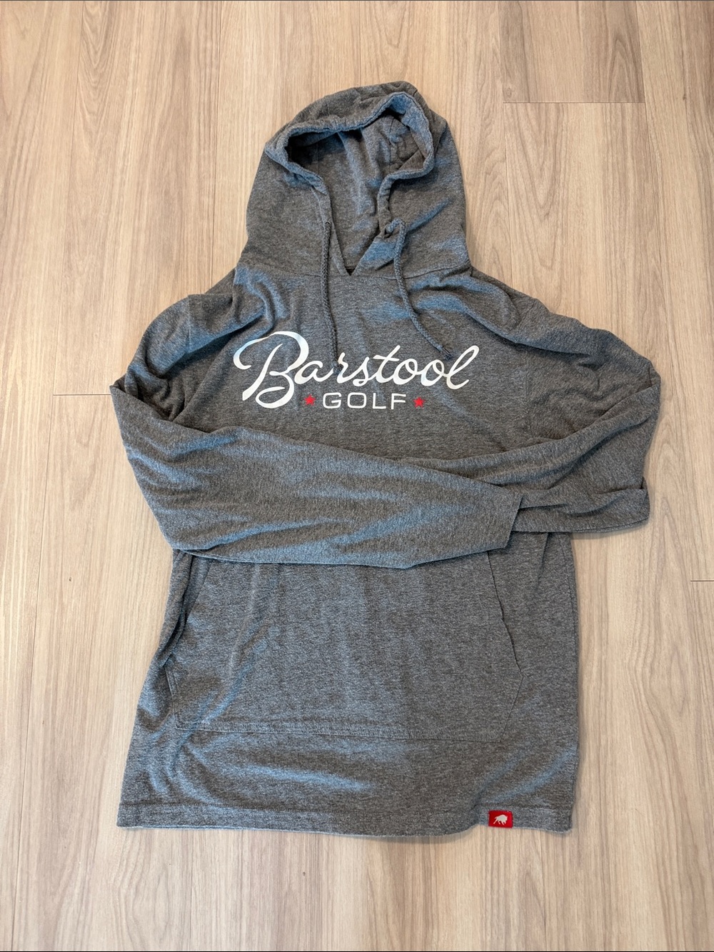 Men’s Gray Long Sleeve Hoodie Tee